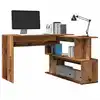Image de vidaXL Bureau d'angle vieux bois 200,5x50x76 cm bois d'ingénierie