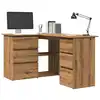 Image de vidaXL Bureau d'angle chêne artisanal 145x100x76 cm bois d'ingénierie