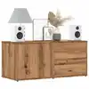 Image de vidaXL Meuble TV chêne artisanal 80x34x35,5 cm bois d'ingénierie