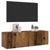 Image de vidaXL Meuble TV mural vieux bois 100x30x30 cm bois d'ingénierie