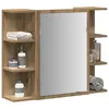 Image de vidaXL Armoire à miroir de salle de bain chêne artisanal 80x20,5x64 cm