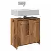 Image de vidaXL Armoire lavabo de salle de bain vieux bois 60x33x60 cm