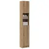 Image de vidaXL Meuble de salle de bain Chêne artisanal 32x25,5x190 cm Bois d'ingénierie