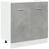 Image de vidaXL Meuble sous-évier "Lyon" Gris béton 80 x 46 x 81,
