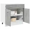 Image de vidaXL Armoire à tiroirs "Lyon" Gris béton 80 x 46 x 81,5 cm Bois d'ingénierie