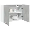 Image de vidaXL Armoire suspendue "Lyon" Gris béton 80 x 31 x 60 cm Bois d'ingénierie