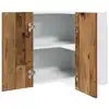 Image de vidaXL Armoire d'angle suspendue "Lyon" Bois ancien 57 x 57 x 60 cm Bois d'ingénierie