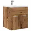 Image de vidaXL Meuble lavabo de salle de bain vieux bois bois d'ingénierie