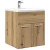Image de vidaXL Armoire lavabo de salle de bain chêne artisanal bois ingénierie