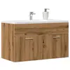 Image de vidaXL Armoire lavabo de salle de bain chêne artisanal bois ingénierie