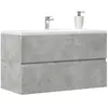 Image de vidaXL Armoire de salle de bain suspendue gris béton bois d'ingénierie