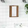 Image de vidaXL Armoire de salle de bain à miroir LED vieux bois 40x12x45 cm