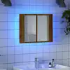 Image de vidaXL Armoire à miroir LED chêne artisanal 60x12x45cm bois ingénierie