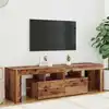 Image de vidaXL Meuble TV avec lumières LED vieux bois bois d'ingénierie