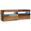 Image de vidaXL Meuble TV avec lumières LED vieux bois bois d'ingénierie