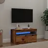 Image de vidaXL Meuble TV avec lumières LED vieux bois bois d'ingénierie
