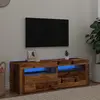 Image de vidaXL Meuble TV avec lumières LED vieux bois bois d'ingénierie