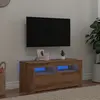 Image de vidaXL Meuble TV avec lumières LED chêne artisanal bois d'ingénierie