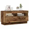 Image de vidaXL Meuble TV avec lumières LED vieux bois bois d'ingénierie