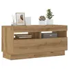 Image de vidaXL Meuble TV avec lumières LED chêne artisanal bois d'ingénierie