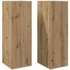 Image de vidaXL Meubles TV 2 pcs chêne artisanal 30,5x30x90cm bois d'ingénierie, support tv, armoire média, armoire hifi, unité tv, unité média