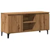 Image de vidaXL Meuble TV chêne artisanal 102x35x50 cm bois d'ingénierie