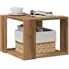 Image de vidaXL Table basse chêne artisanal 40x40x30 cm bois d'ingénierie