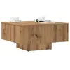 Image de vidaXL Table basse chêne artisanal 60x60x31,5 cm bois d'ingénierie
