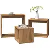 Image de vidaXL Tables gigognes 3 pcs chêne artisanal bois d'ingénierie