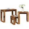 Image de vidaXL Tables gigognes 3 pcs vieux bois bois d'ingénierie