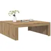 Image de vidaXL Table basse chêne artisanal 100x100x35 cm bois d'ingénierie