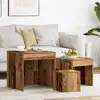 Image de vidaXL Tables gigognes 3 pcs vieux bois bois d'ingénierie