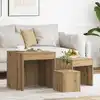 Image de vidaXL Tables gigognes 3 pcs chêne artisanal bois d'ingénierie