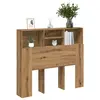 Image de vidaXL Armoire de tête de lit chêne artisanal 120x19x103,5 cm
