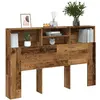 Image de vidaXL Armoire de tête de lit vieux bois 160x19x103,5 cm