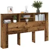 Image de vidaXL Armoire de tête de lit vieux bois 180x19x103,5 cm