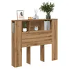 Image de vidaXL Armoire de tête de lit chêne artisanal 120x19x104,5 cm