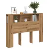 Image de vidaXL Armoire à tête de lit Chêne artisanal 140 x 18,5 x 102,5 cm Bois d'ingénierie