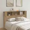 Image de vidaXL Armoire de tête de lit chêne artisanal 180x18,5x102,5 cm