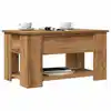 Image de vidaXL Table basse chêne artisanal 79x49x41 cm bois d'ingénierie