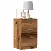 Image de vidaXL Table de chevet vieux bois 40x36x65 cm bois d'ingénierie