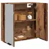 Image de vidaXL Armoire à miroir de salle de bain vieux bois 64x20x66,5 cm