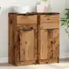 Image de vidaXL Buffets 2 pcs vieux bois 30x30x70 cm bois d'ingénierie