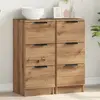 Image de vidaXL Buffets 2 pcs chêne artisanal 30x30x70 cm bois d'ingénierie