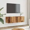 Image de vidaXL Meubles TV muraux 2 pcs vieux bois 100x30x30 cm