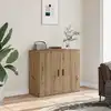 Image de vidaXL Buffet chêne artisanal 80x33x70 cm bois d'ingénierie