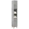 Image de vidaXL Armoire de salle de bain gris béton 30x30x190 cm