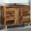 Image de vidaXL Armoire d'évier vieux bois 80x33x60 cm bois d'ingénierie