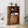 Image de vidaXL Buffet haut vieux bois 60x35,5x103,5 cm bois d'ingénierie