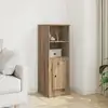 Image de vidaXL Buffet haut chêne artisanal 36x35,5x103,5 cm bois d'ingénierie